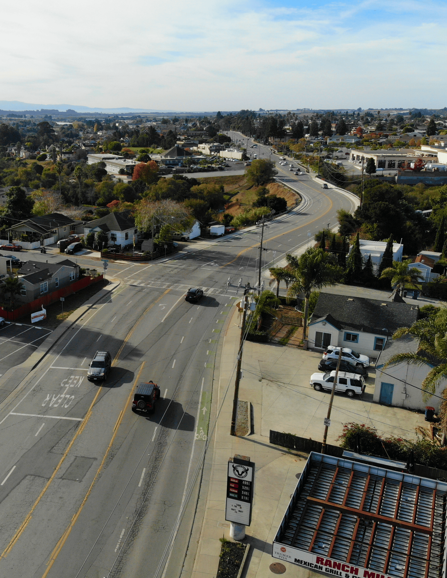 Aerial photo of Freedom Boulevard from Ranch Milk to the horizon