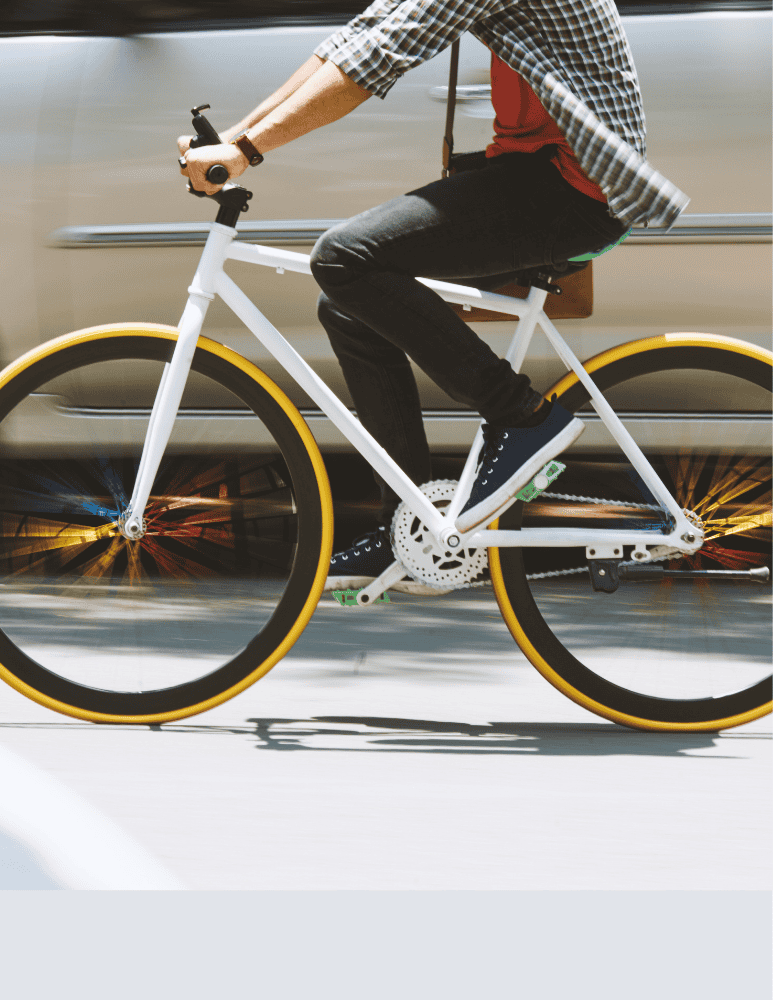 Man riding a bicycle 