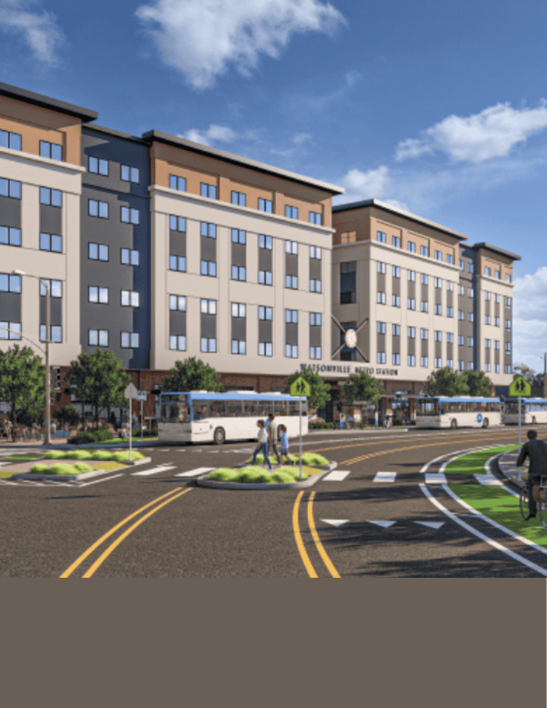 A mock up of a multi-story building project 