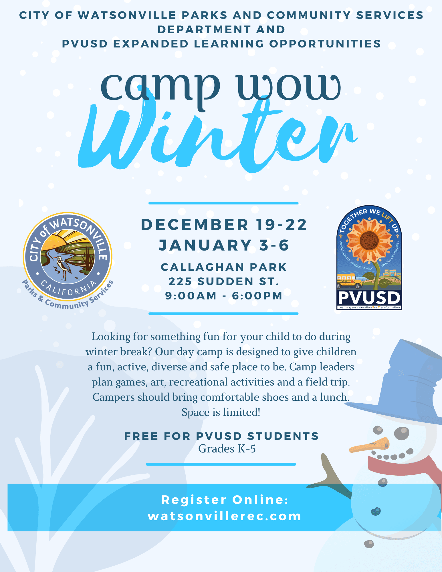Camp WOW Winter 2023 English