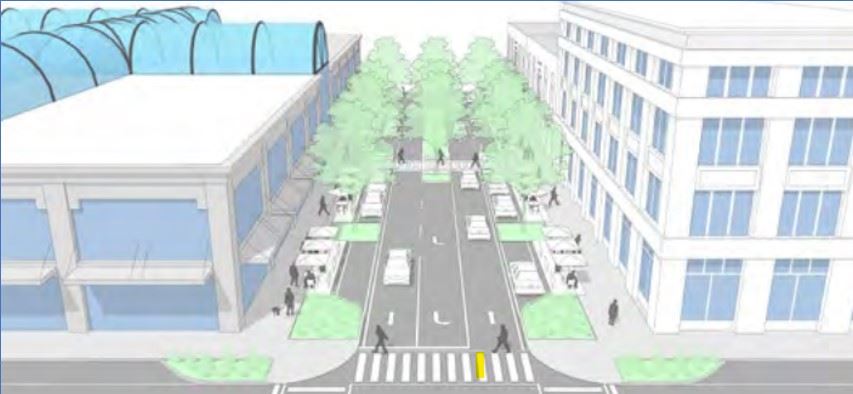 Figure 2 Downtown Future Main Street Cross Section