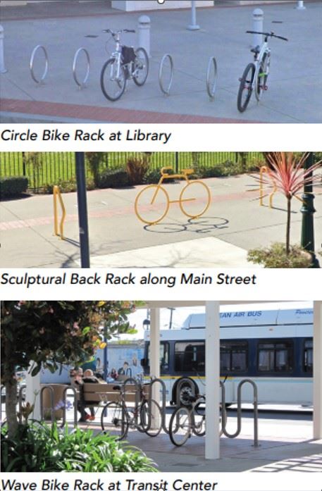 Figure 4 Various Bike Racks Downtown Watsonville