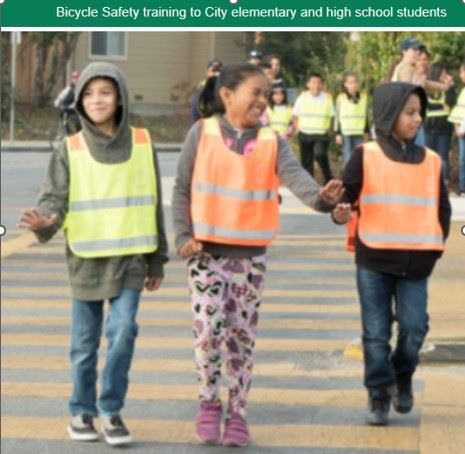 Figure 9 Bicycle Safety Training to City Elementary and High School Students